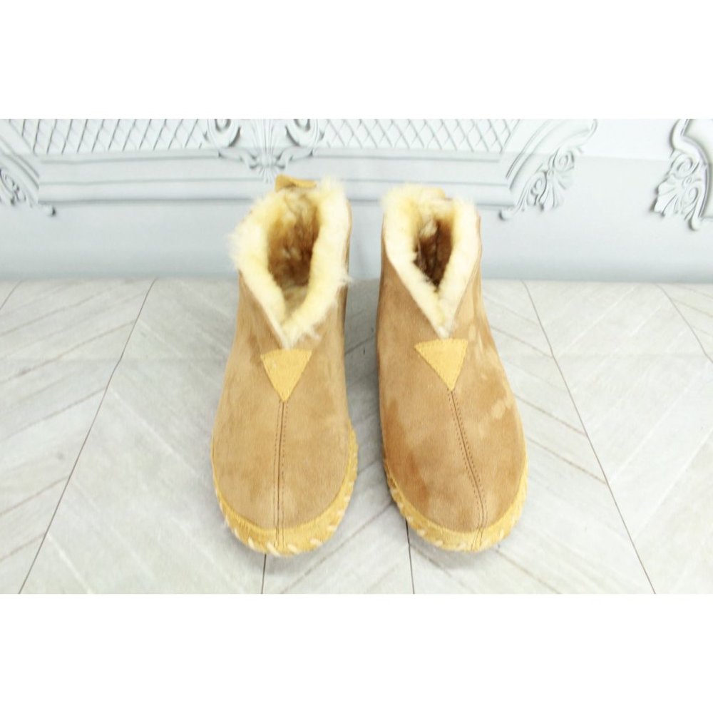 LL Bean Brown Suede Slip On Wicked Good Moccasin Slippers Boot Size 6 M - Picture 5 of 9